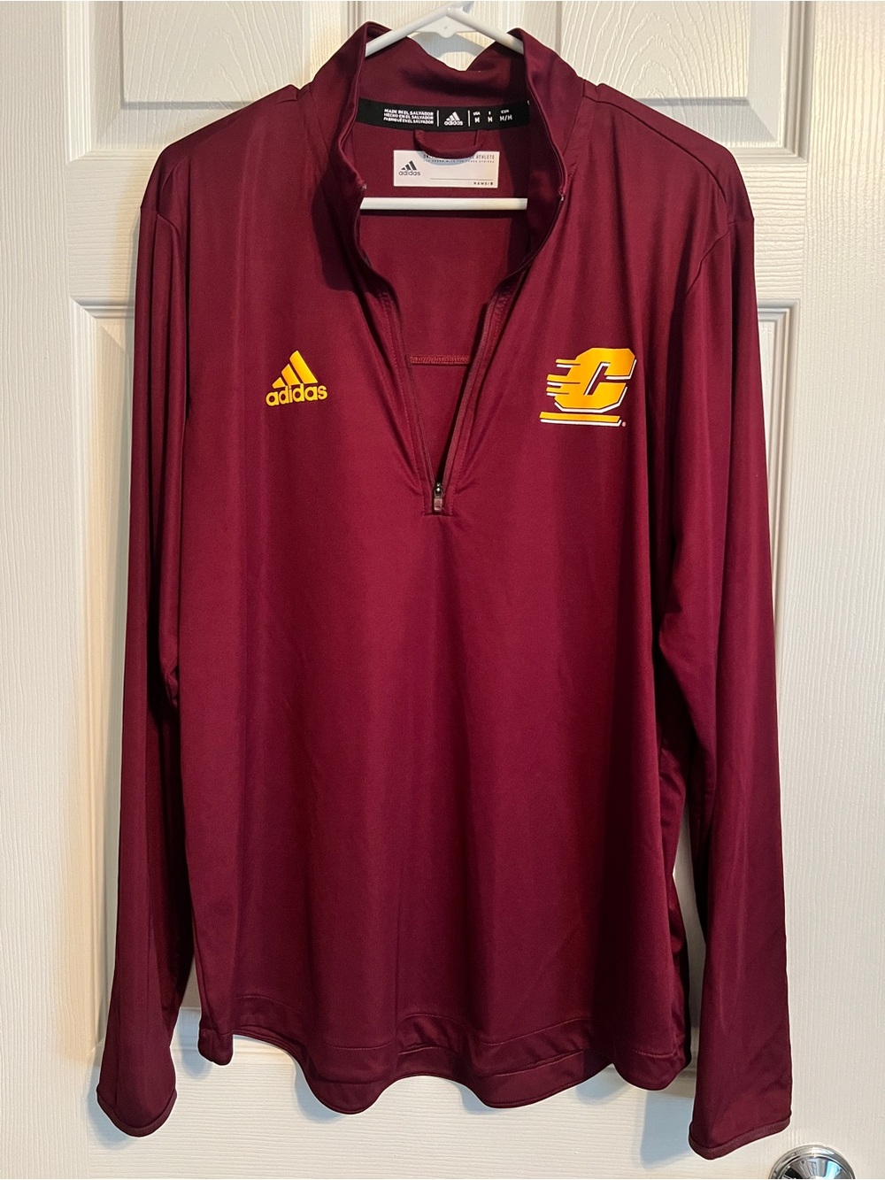 NWOT adidas Maroon Quarter-Zip Pullover